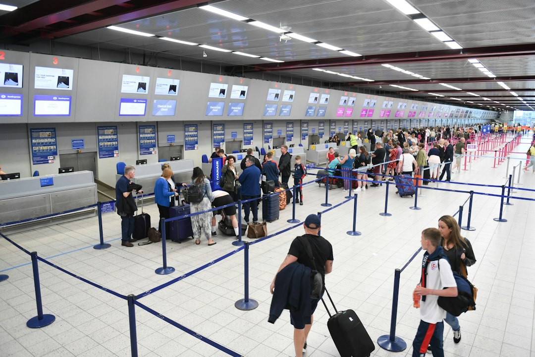 Airport and travel setting representing judicial travel bans for foreign defendants in Turkey